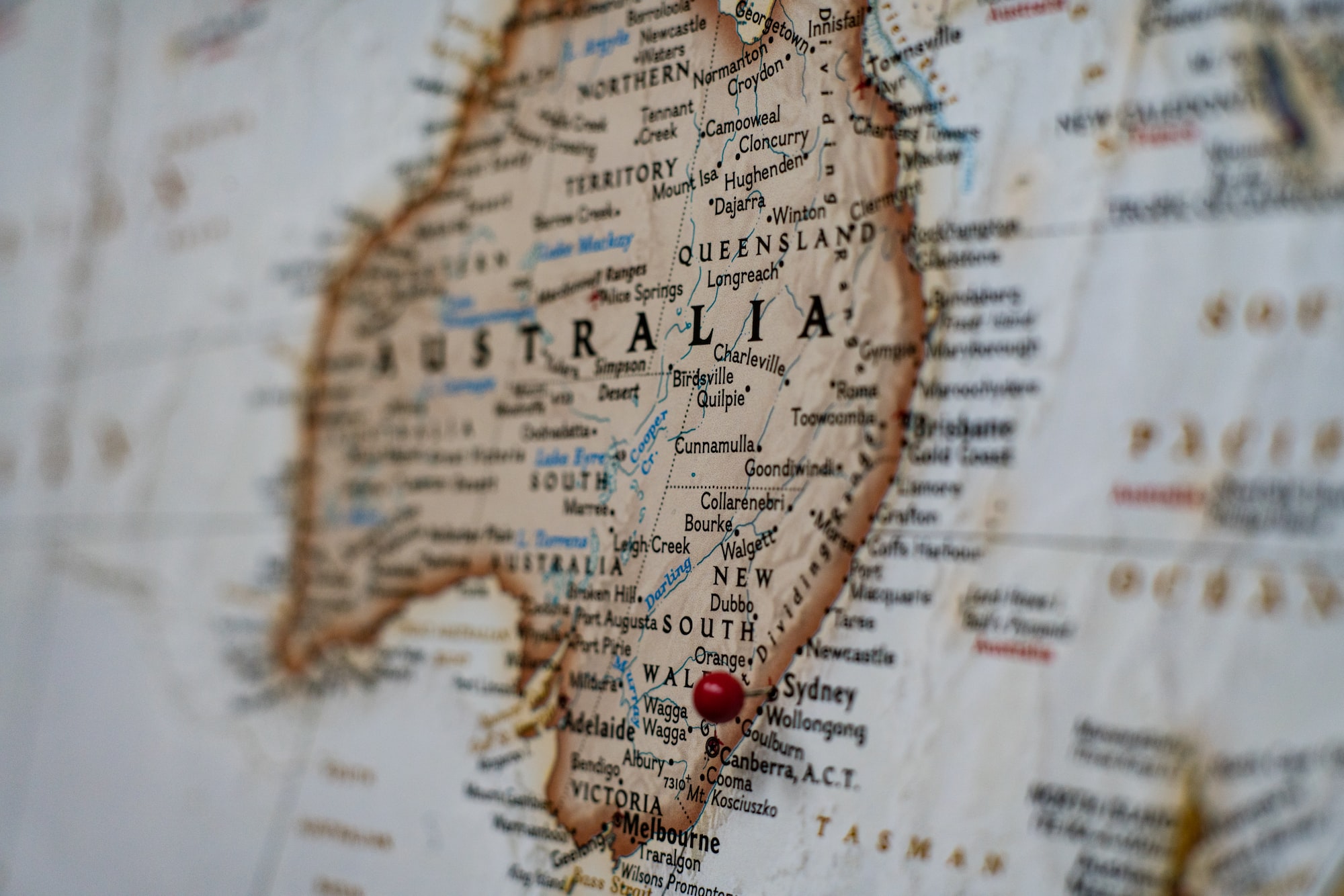 Map of Australia for Australian employment laws post